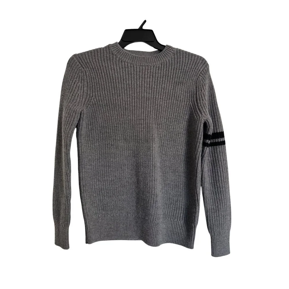 Label Brand Go To Sweater Size XS Light Gray Heavy Knit NWT Wool Merino